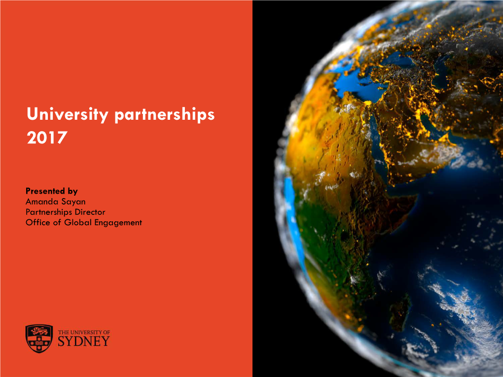 University of Sydney Partnerships 2017