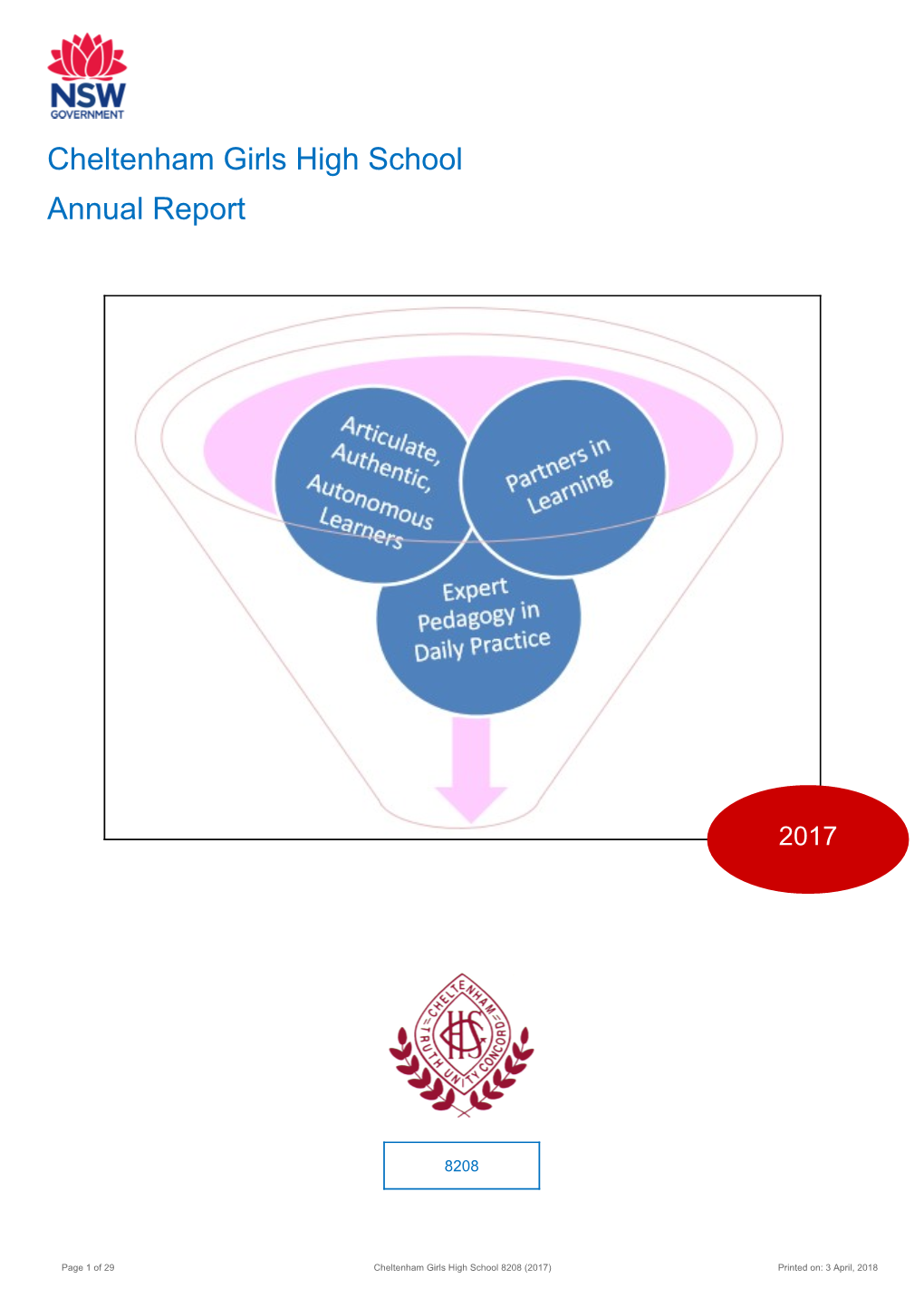 2017 Cheltenham Girls High School Annual Report