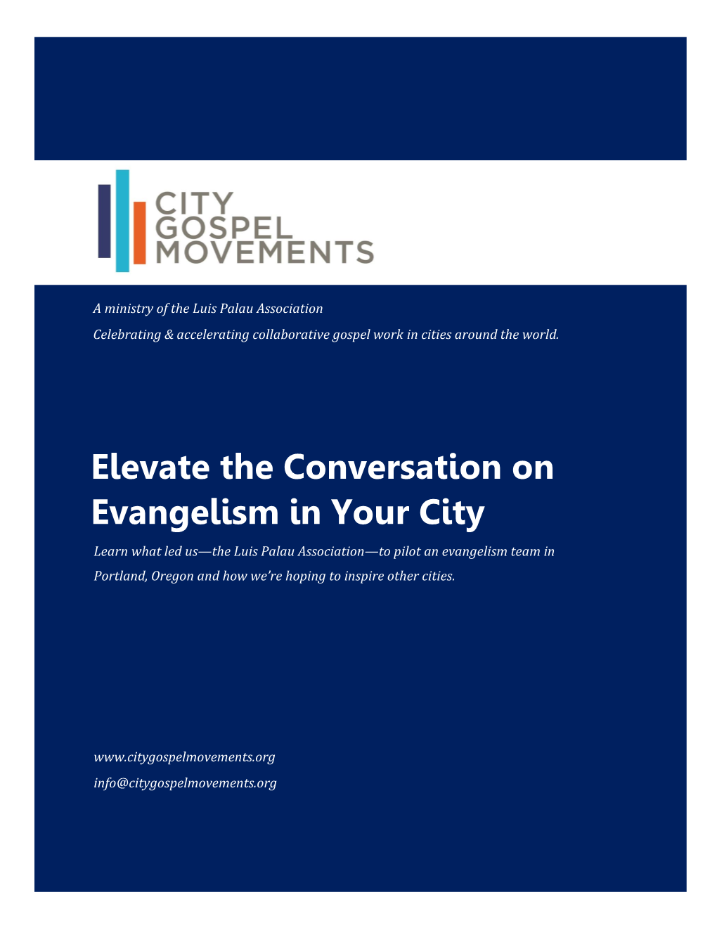 Elevate the Conversation on Evangelism in Your City