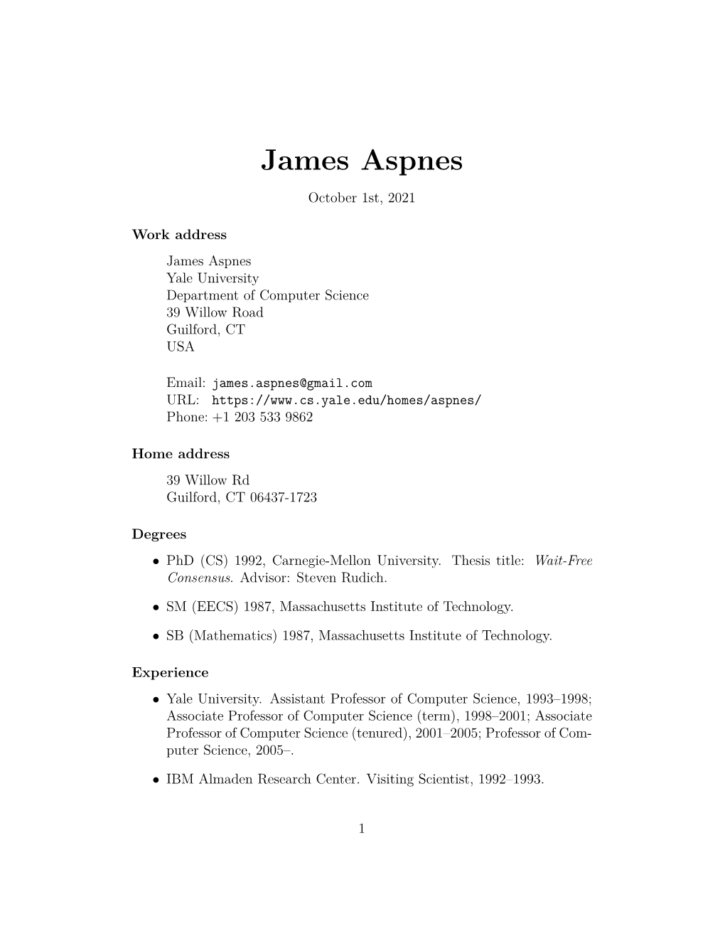 James Aspnes