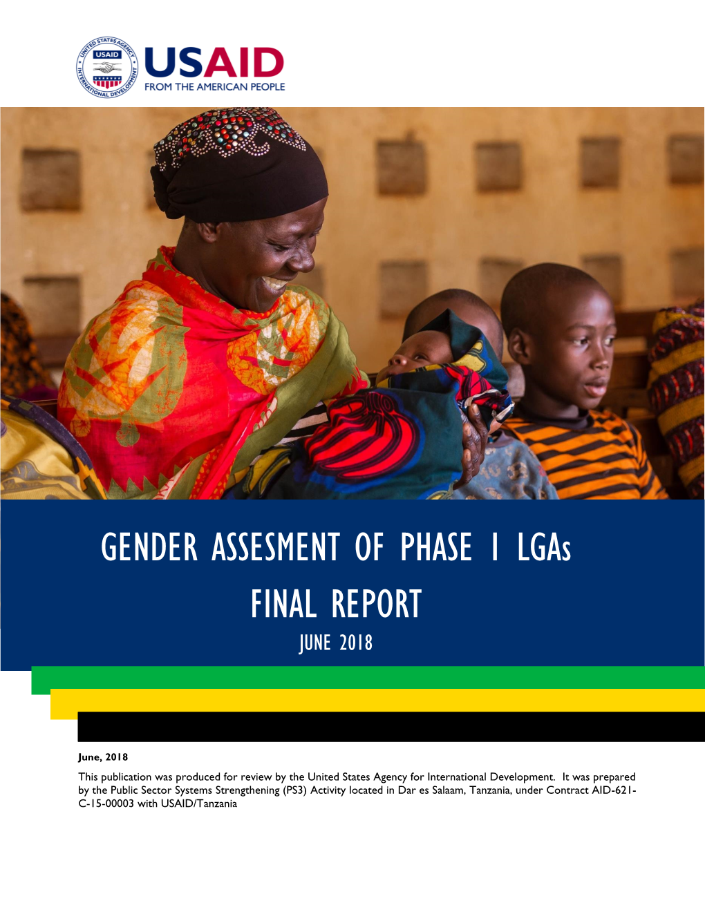 GENDER ASSESMENT of PHASE 1 Lgas FINAL REPORT