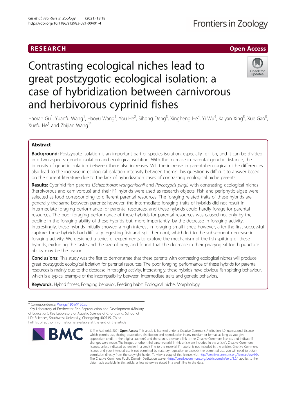 Contrasting Ecological Niches Lead to Great Postzygotic Ecological Isolation