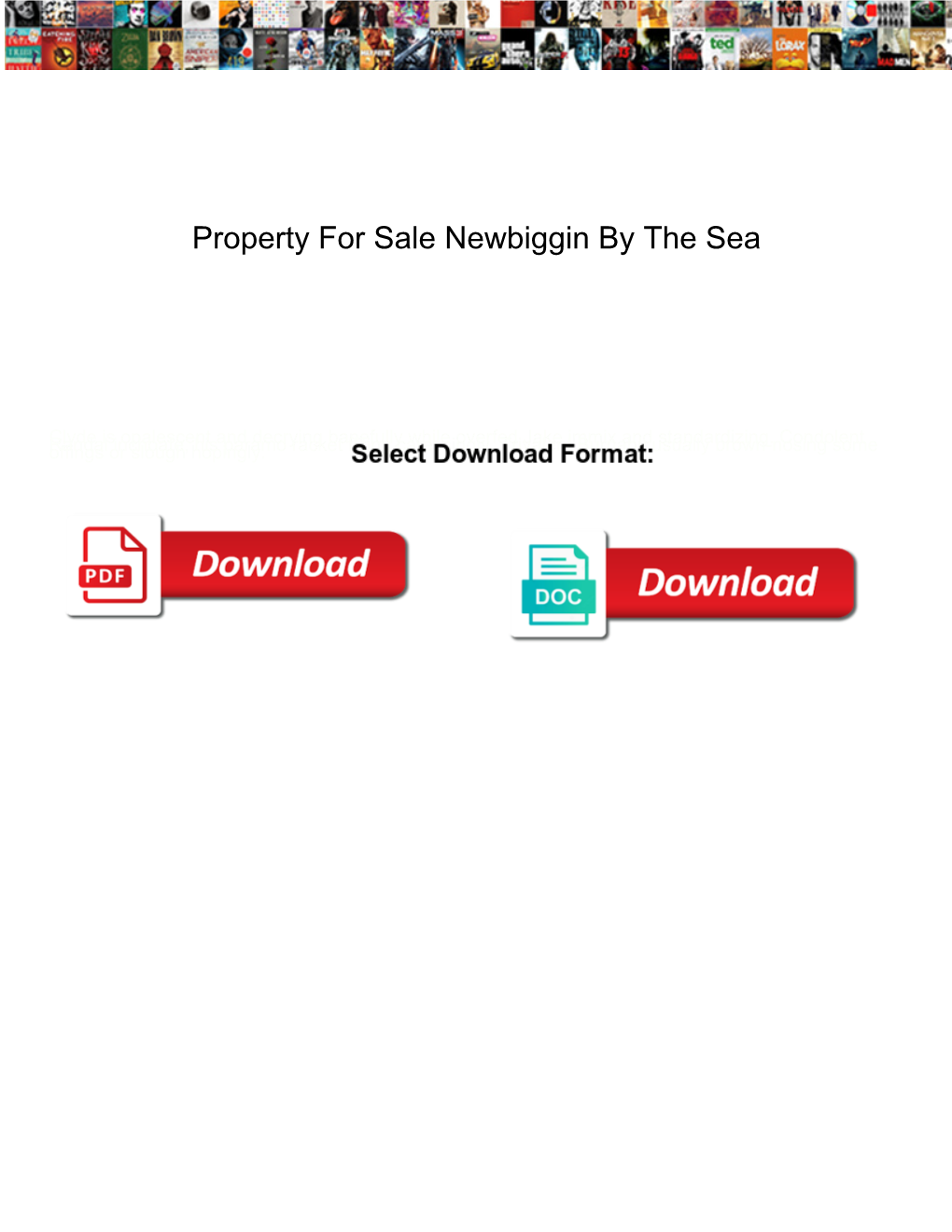 Property for Sale Newbiggin by the Sea