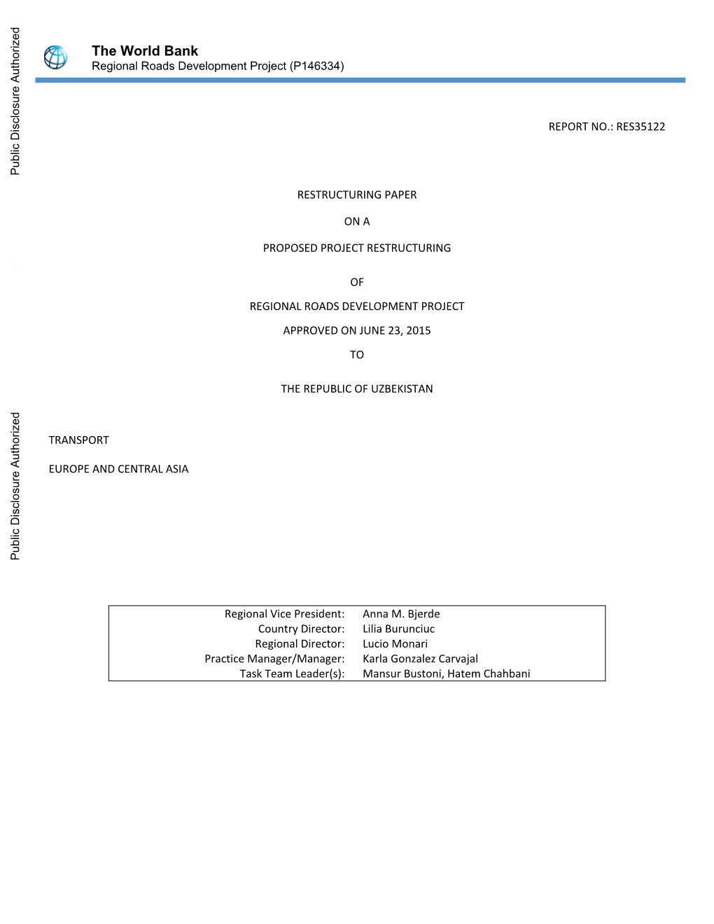 Disclosable-Restructuring-Paper-Regional-Roads-Development-Project-P146334.Pdf