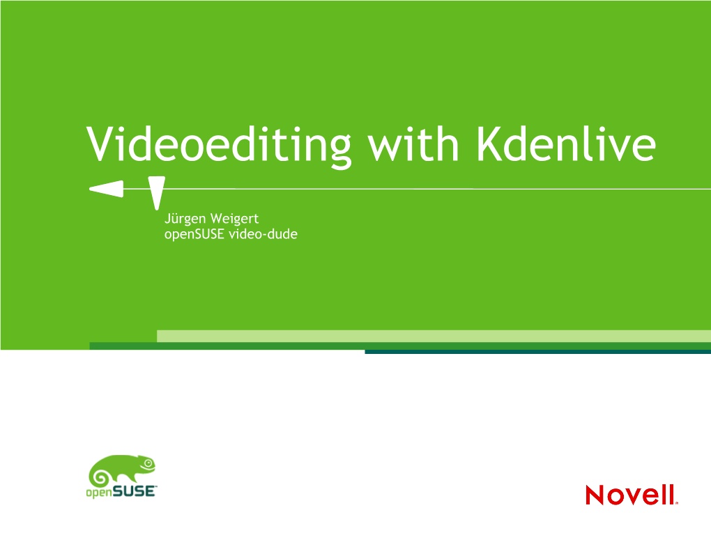 Videoediting with Kdenlive