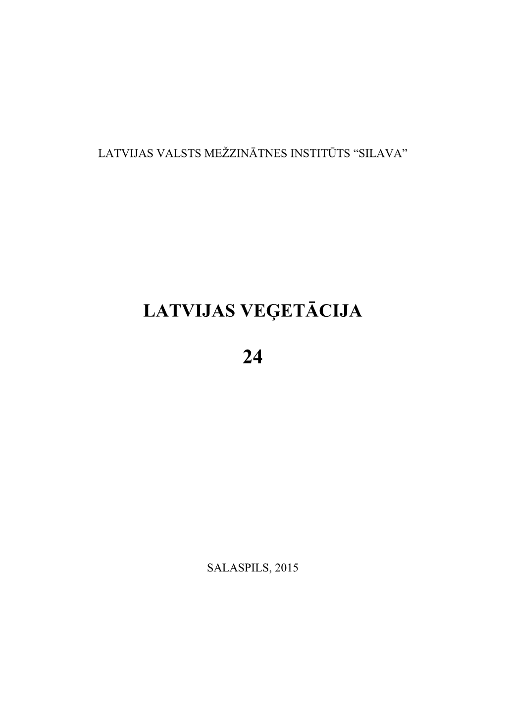 Latvijas Veģetācija