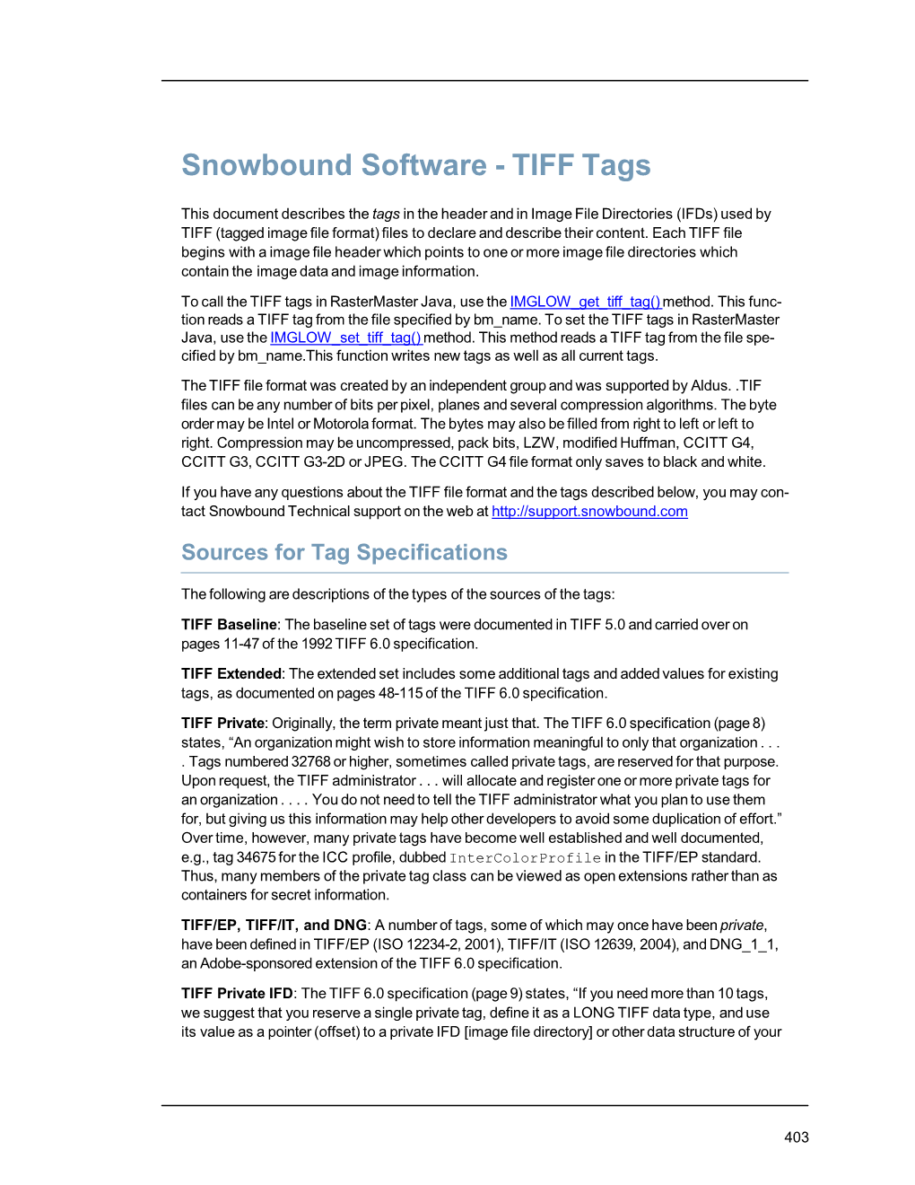 Snowbound TIFF Tags.Pdf