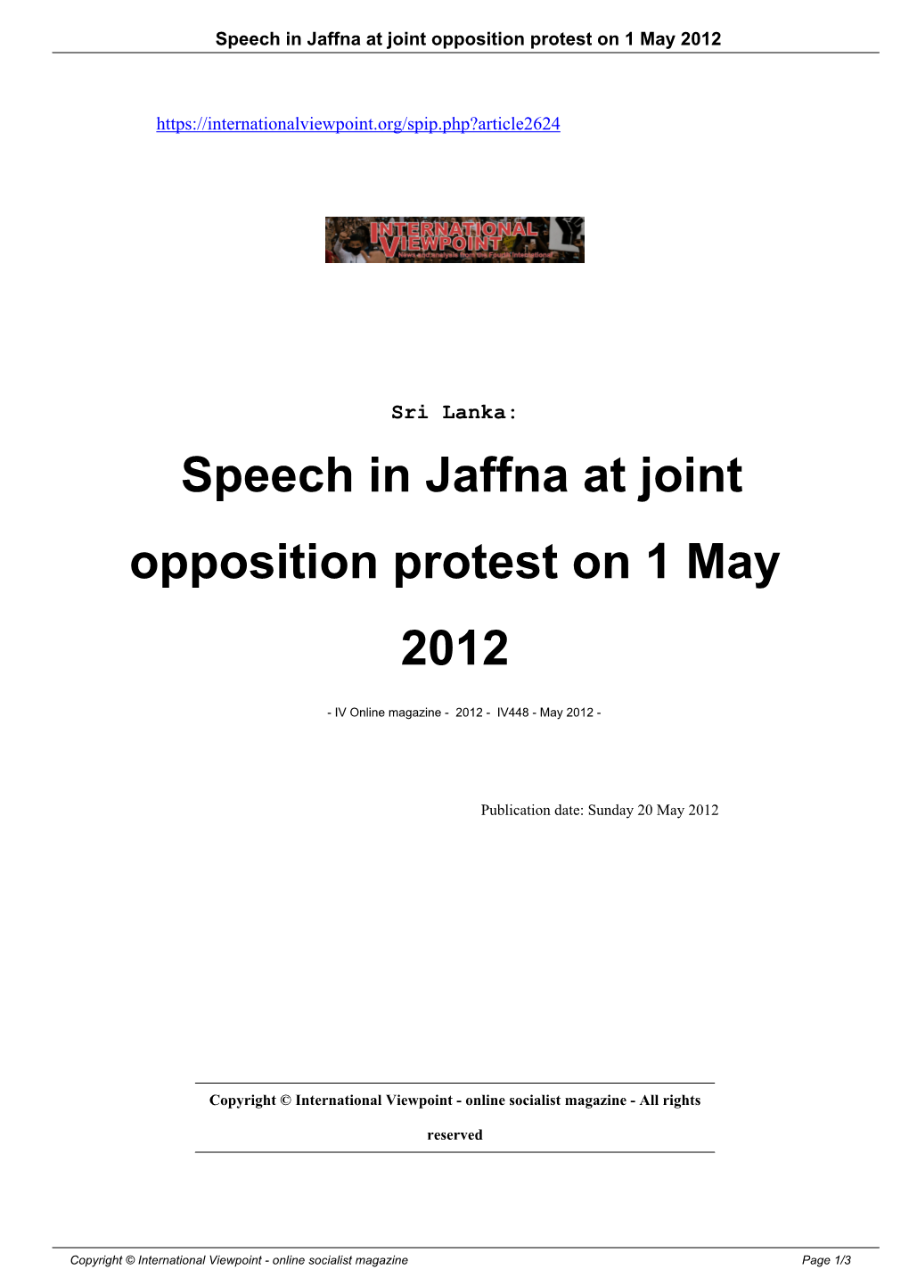 Speech-In-Jaffna-At-Joint-Opposition