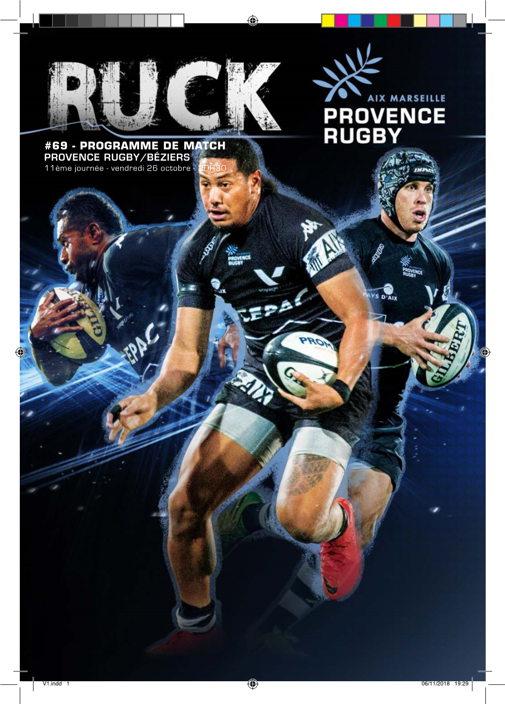 69 - PROGRAMME DE MATCH PROVENCE RUGBY/BÉZIERS 11Ème Journée - Vendredi 26 Octobre - 20H30