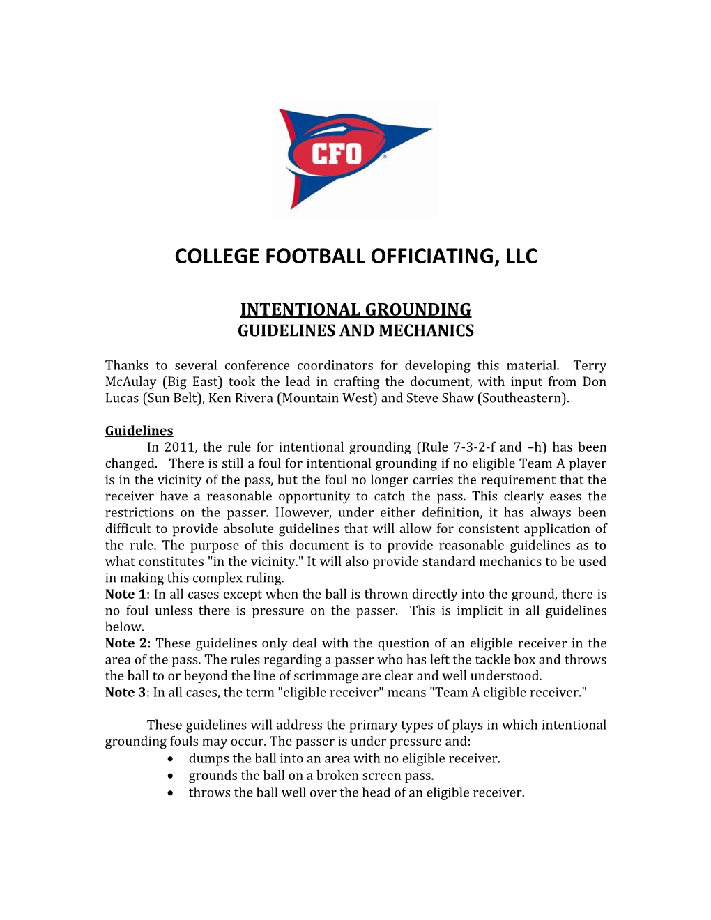 College Football Officiating, Llc