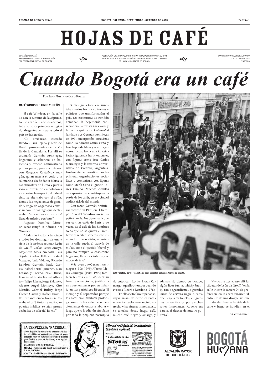 Cuando Bogotá Era Un Café Por Juan Gustavo Cobo Borda