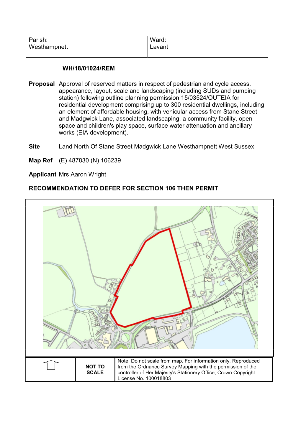 Land North of Stane Street, Madgwick Lane, Westhampnett, West Sussex