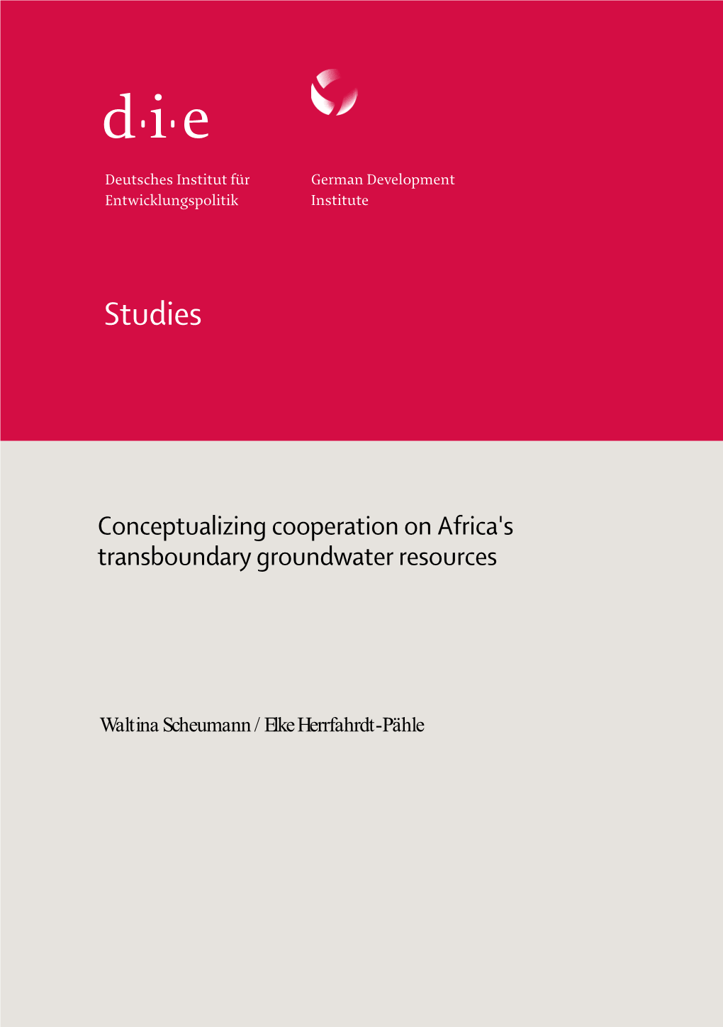 Conceptualizing Cooperation on Africa's Transboundary Groundwater