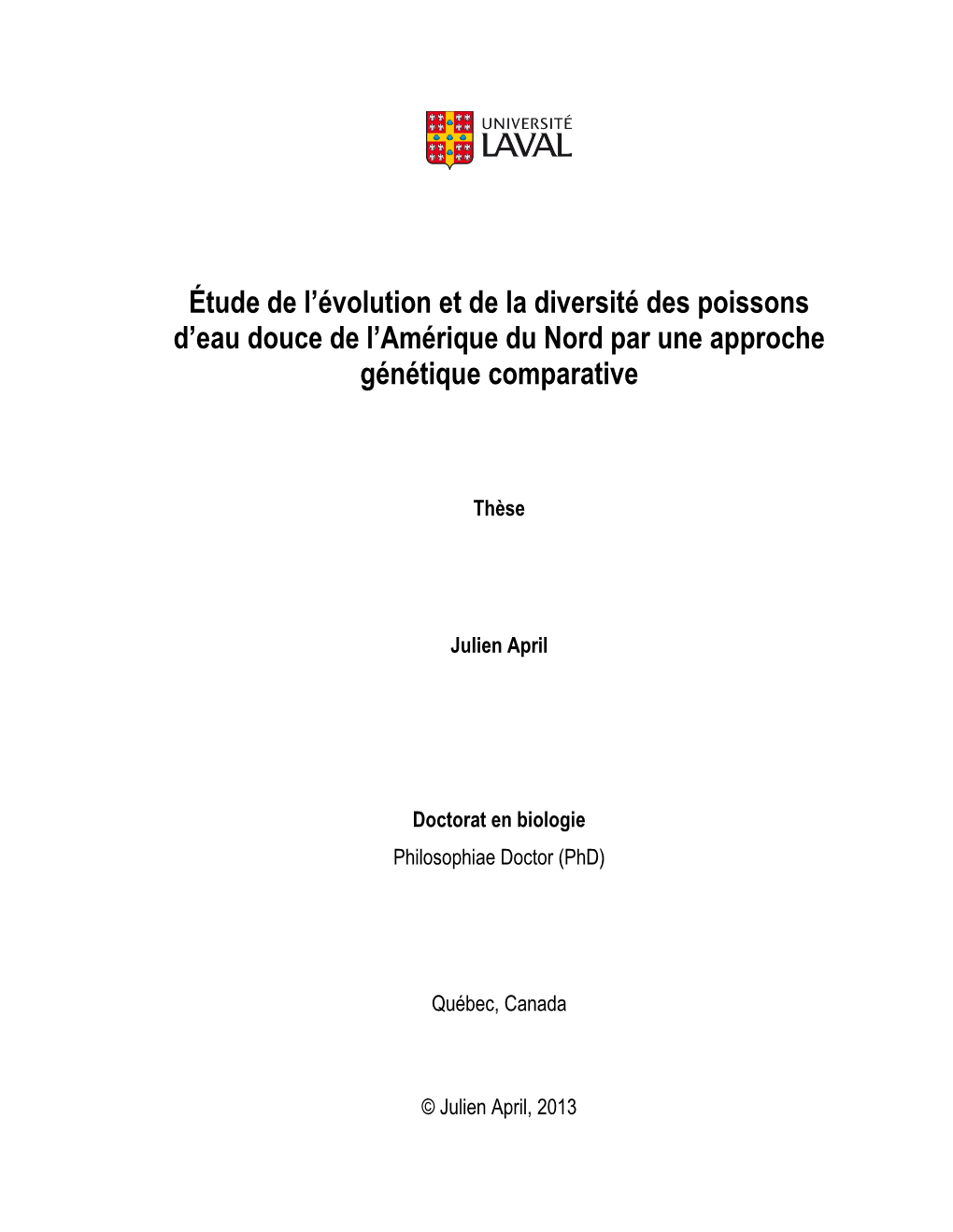 Étude De L'évolution Et De La Diversité Des Poissons D'eau Douce De L