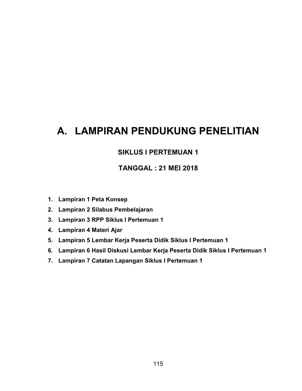 A. Lampiran Pendukung Penelitian