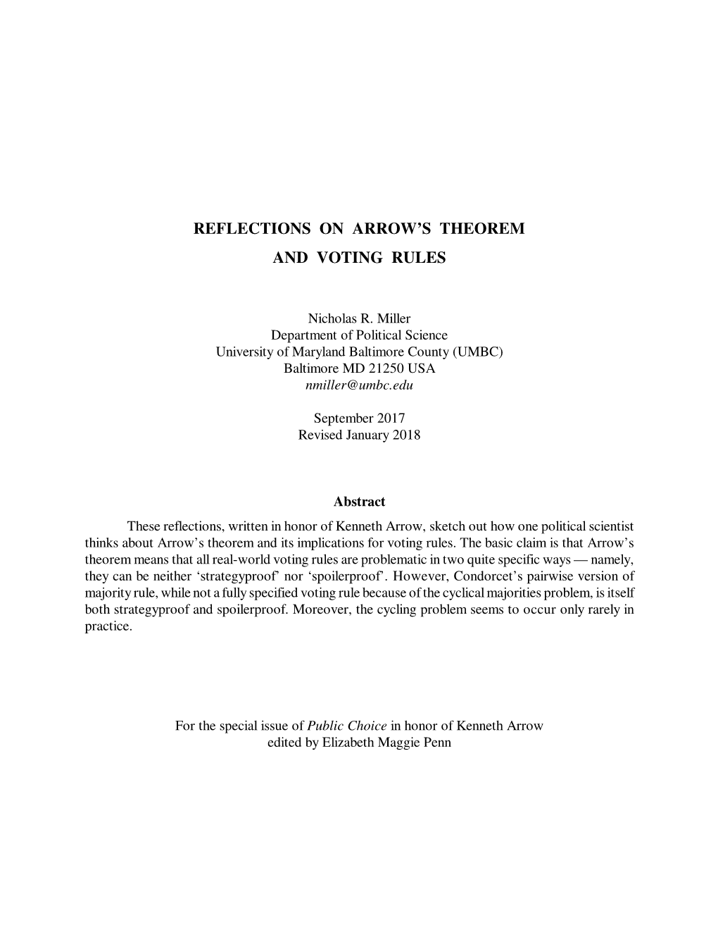 Reflections on Arrow's Theorem and Voting Rules