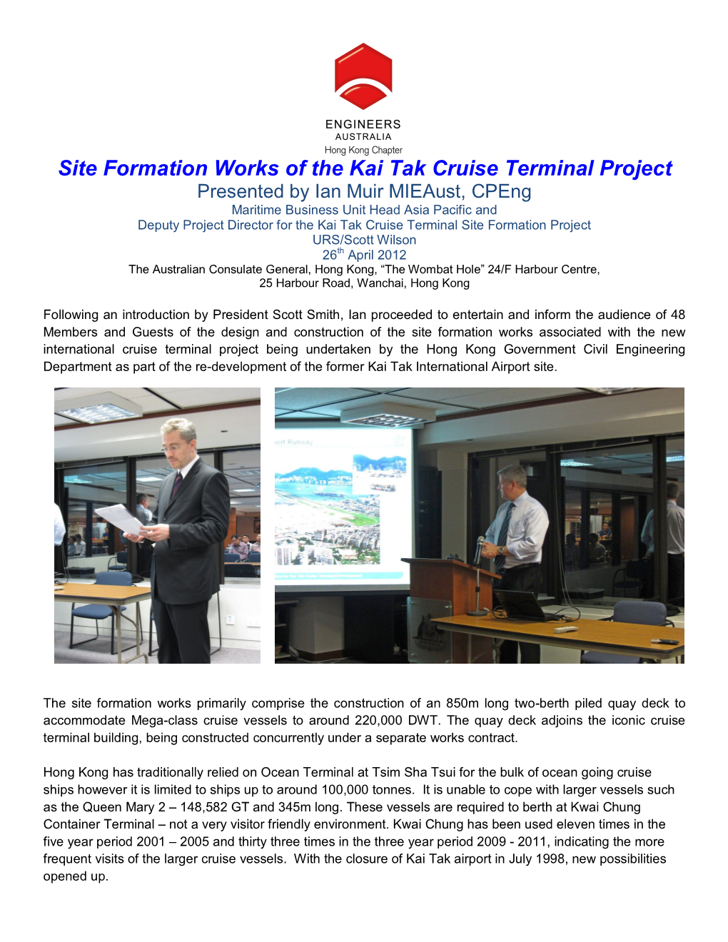 Site Formation Works of the Kai Tak Cruise Terminal Project