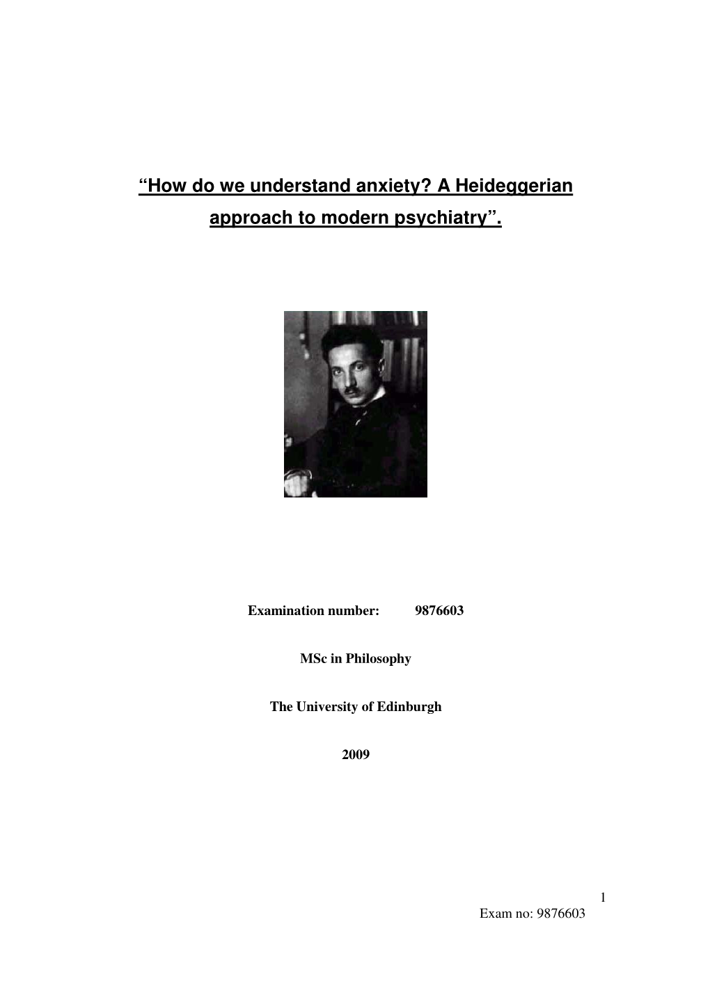 “How Do We Understand Anxiety? a Heideggerian Approach to Modern