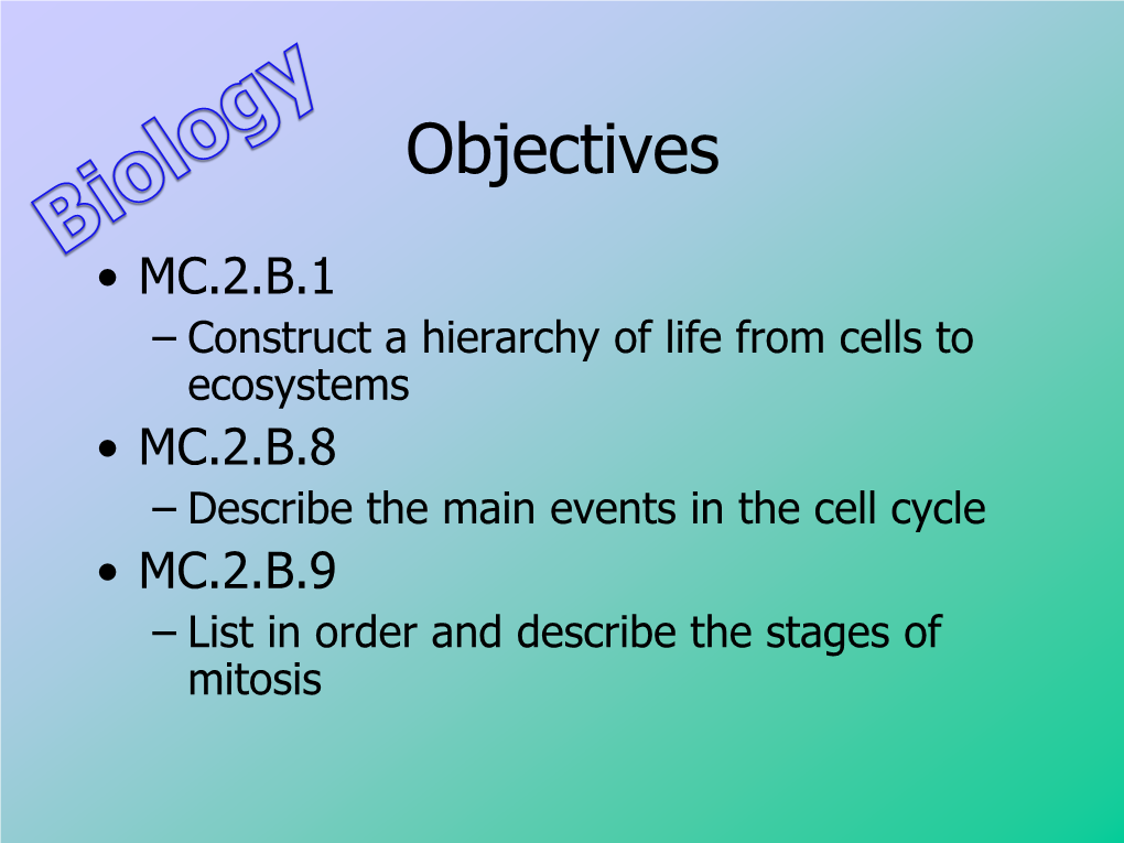 Cell Cycle Notes