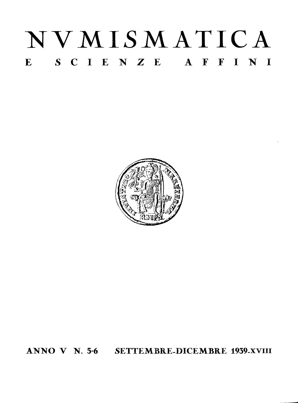 1939, Anno V, Fascicolo Numero 5-6, Settembre-Dicembre