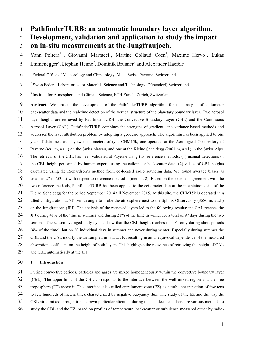 An Automatic Boundary Layer Algorithm. Development