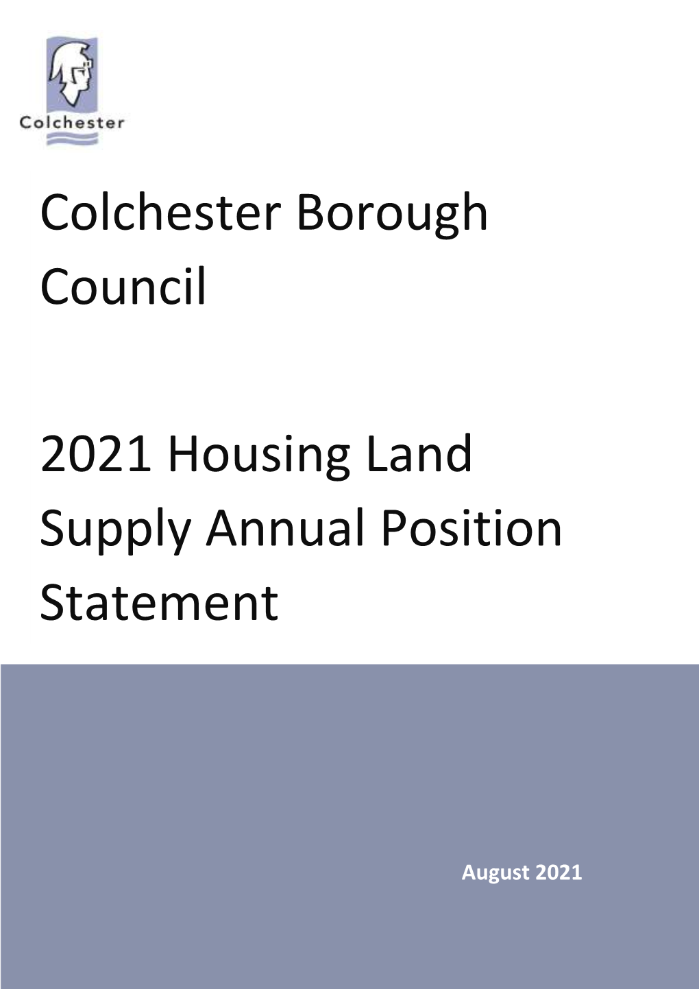 2021 Housing Land Supply Position Statement