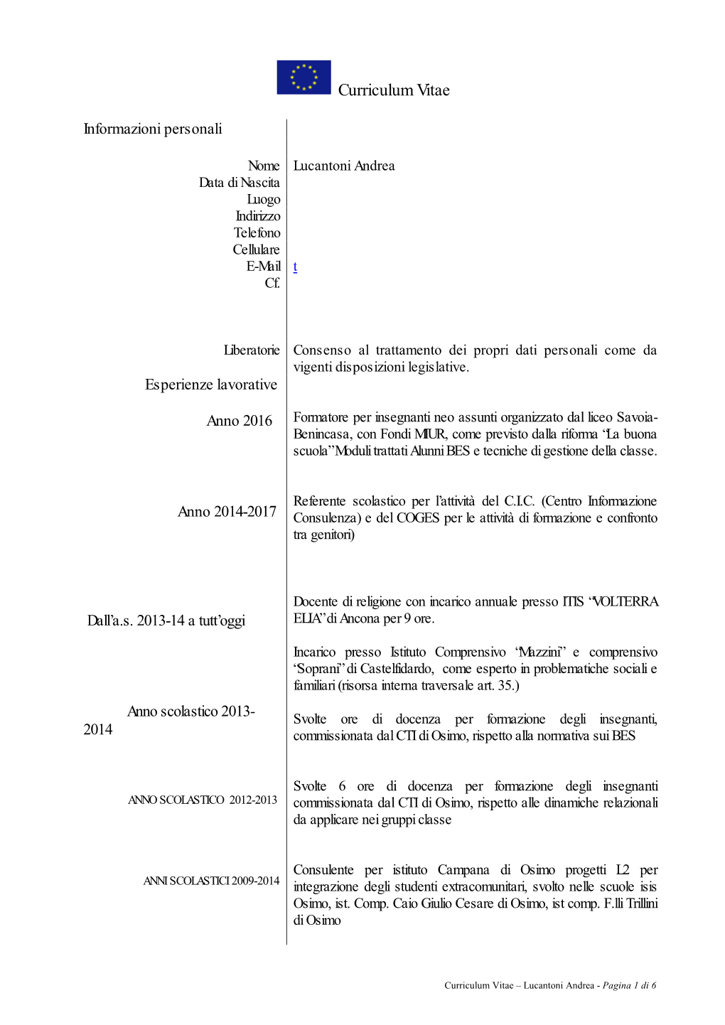 Curriculum Vitae