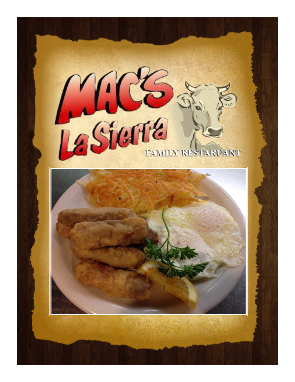Breakfast Specials Monday - Friday Served 6:00Am to 11:00Am