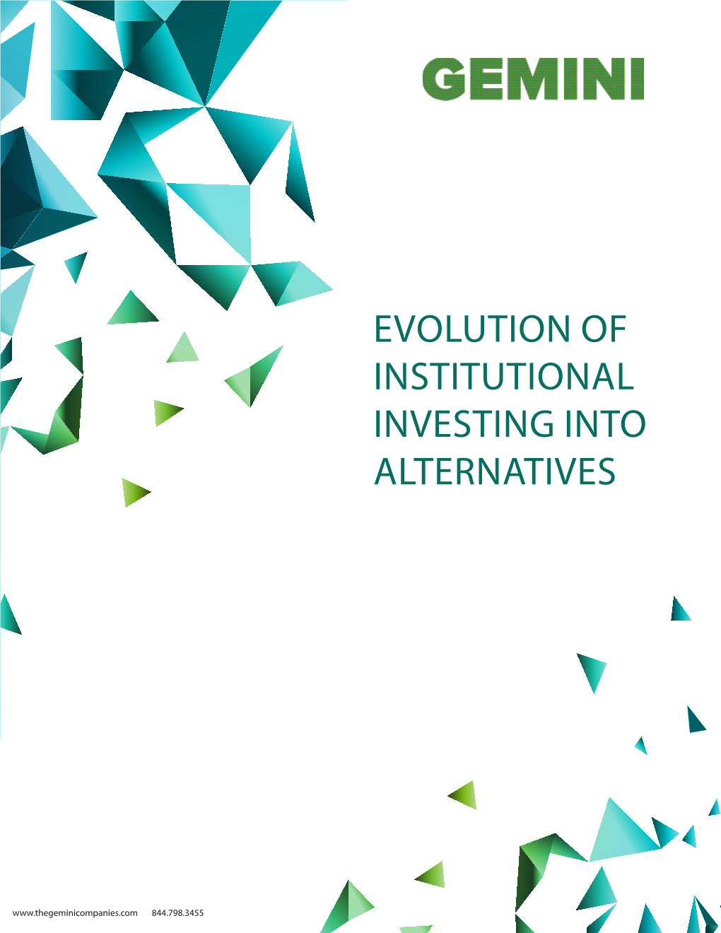 Evolution of Institutional Investing Into Alternatives