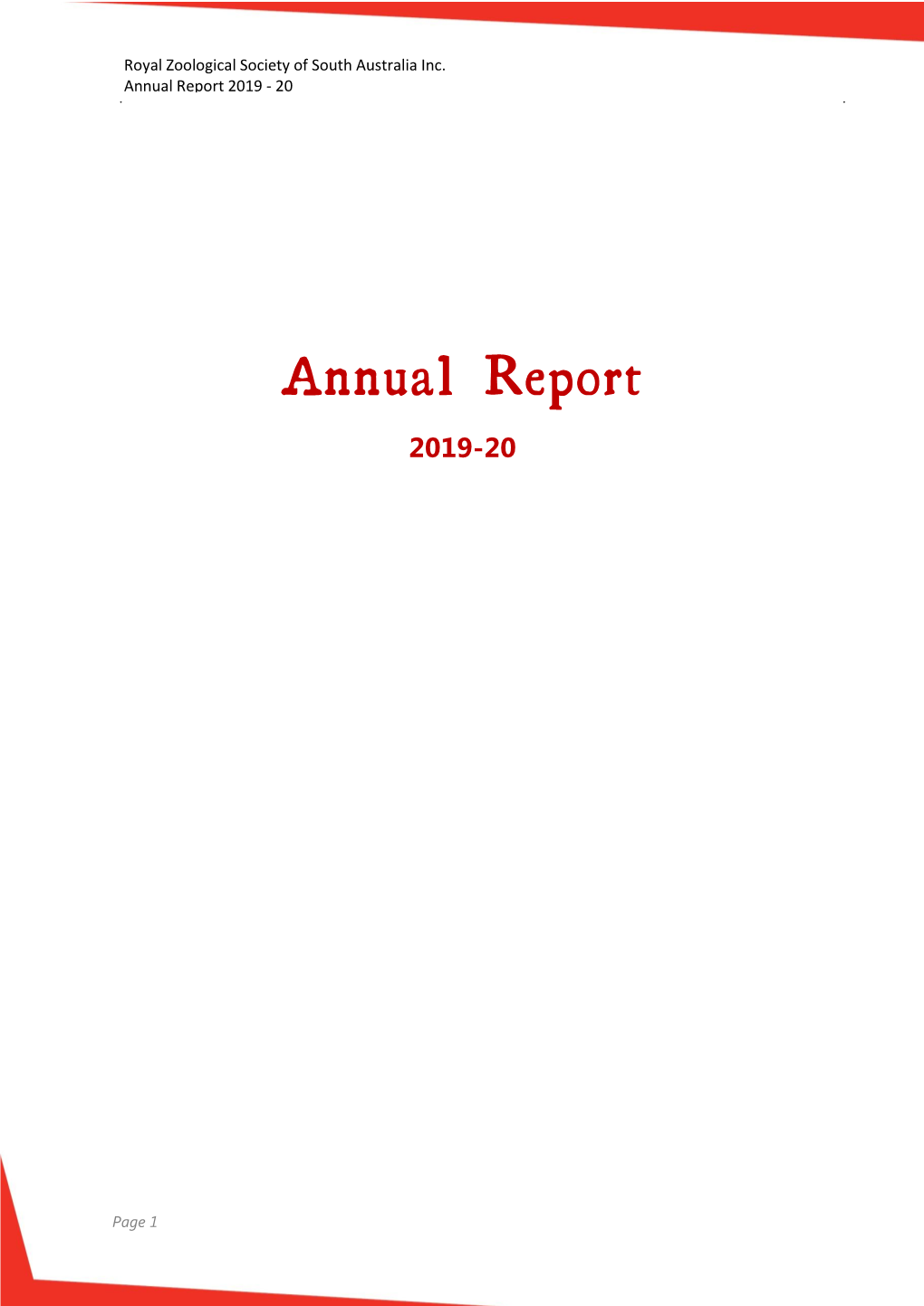 Annual Report 2019 - 20