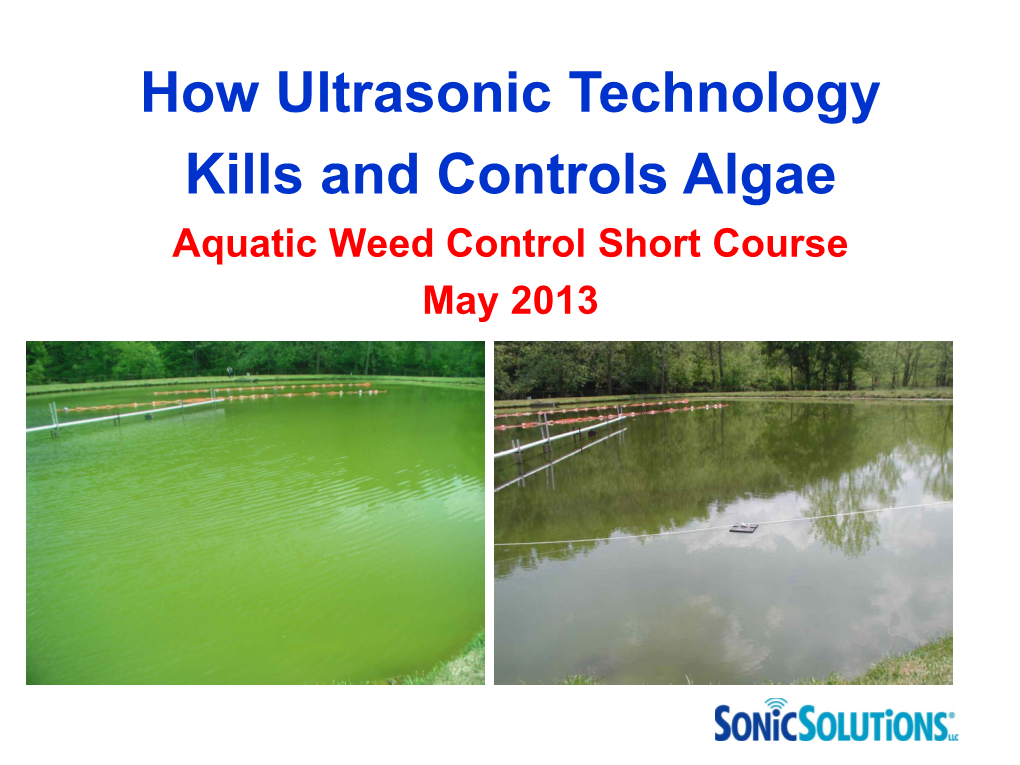 How Ultrasonic Technology Kills and Controls Algae