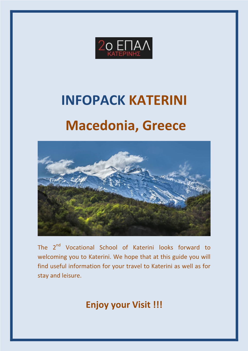 INFOPACK KATERINI Macedonia, Greece