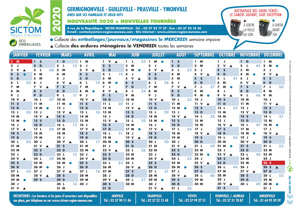 Germignonville - Guilleville - Prasville - Ymonville Rattrapage Des Jours Fériés