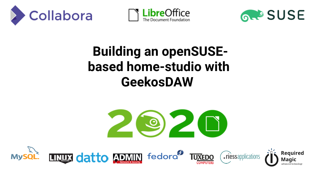 Building an Opensuse-Based Home-Studio with Geekosdaw
