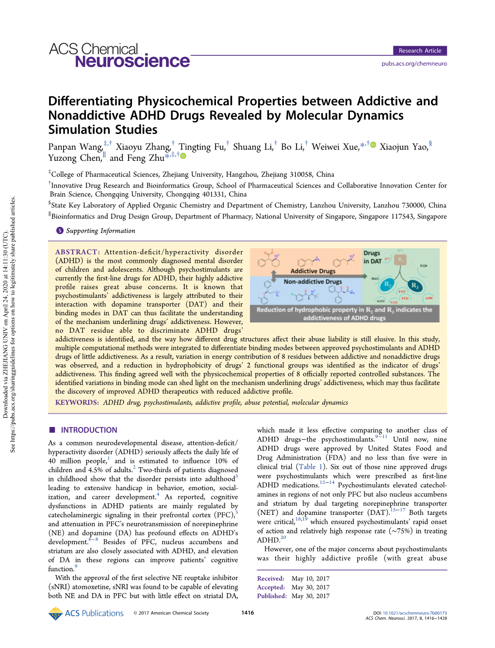 Differentiating Physicochemical Properties Between Addictive And