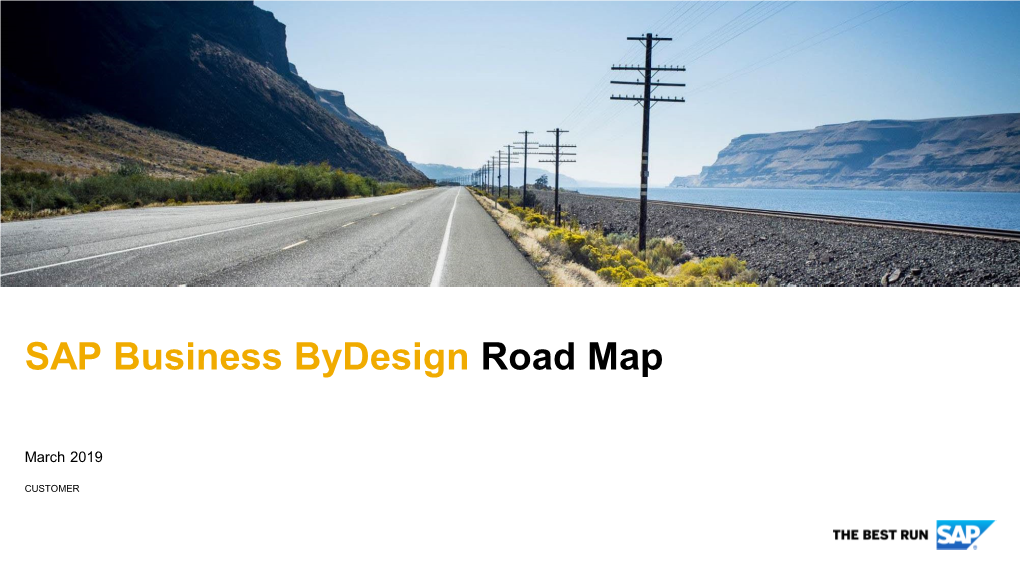 SAP Business Bydesign Road Map