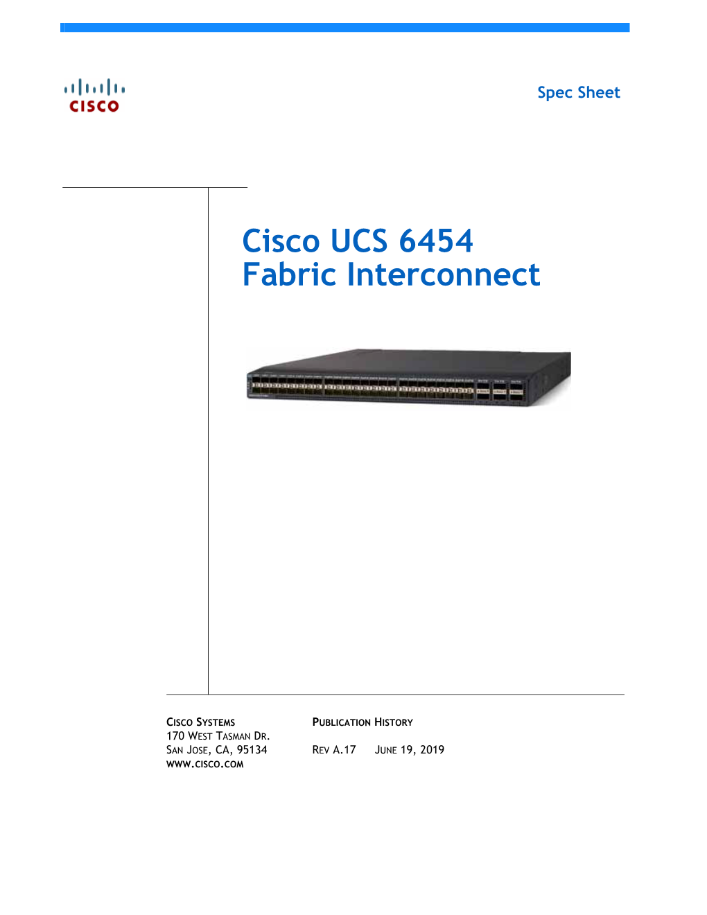 Cisco UCS 6454 Fabric Interconnect Spec Sheet