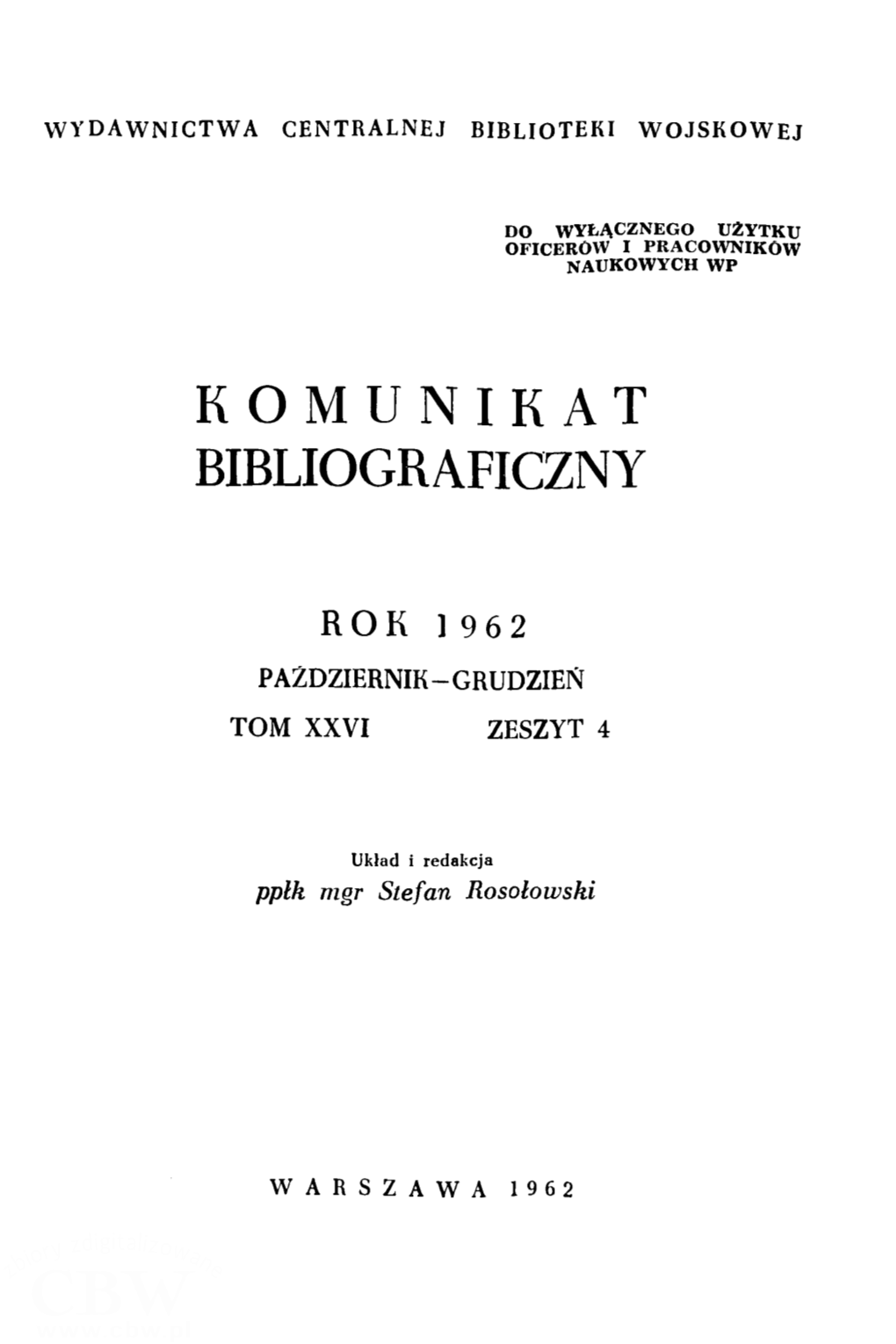 Komunikat Bibliograficzny