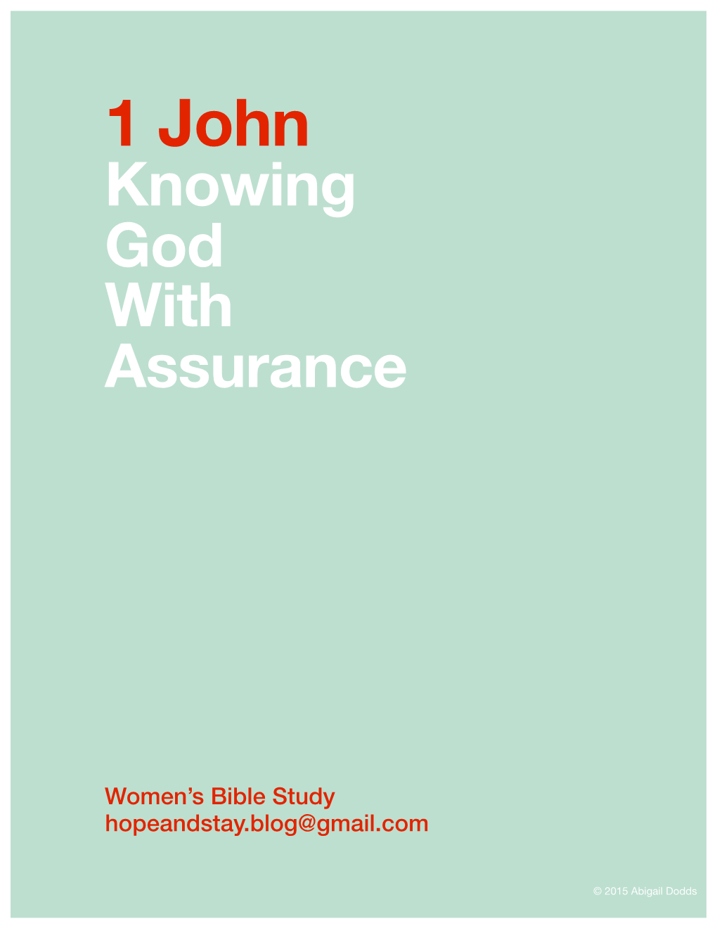 1 John Knowing God with Assurance