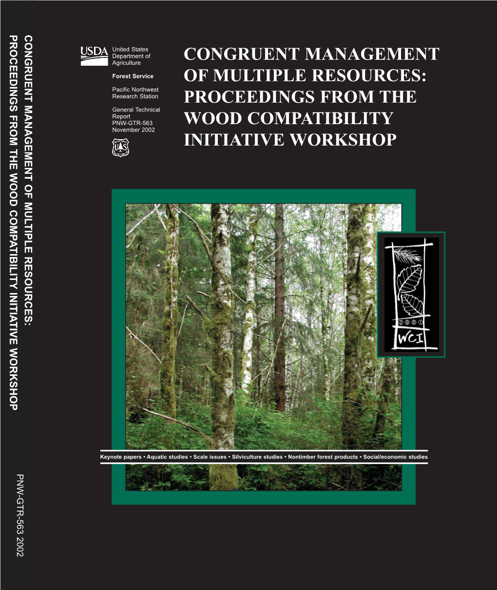 Proceedings from the Wood Compatibility Initiative Workshop