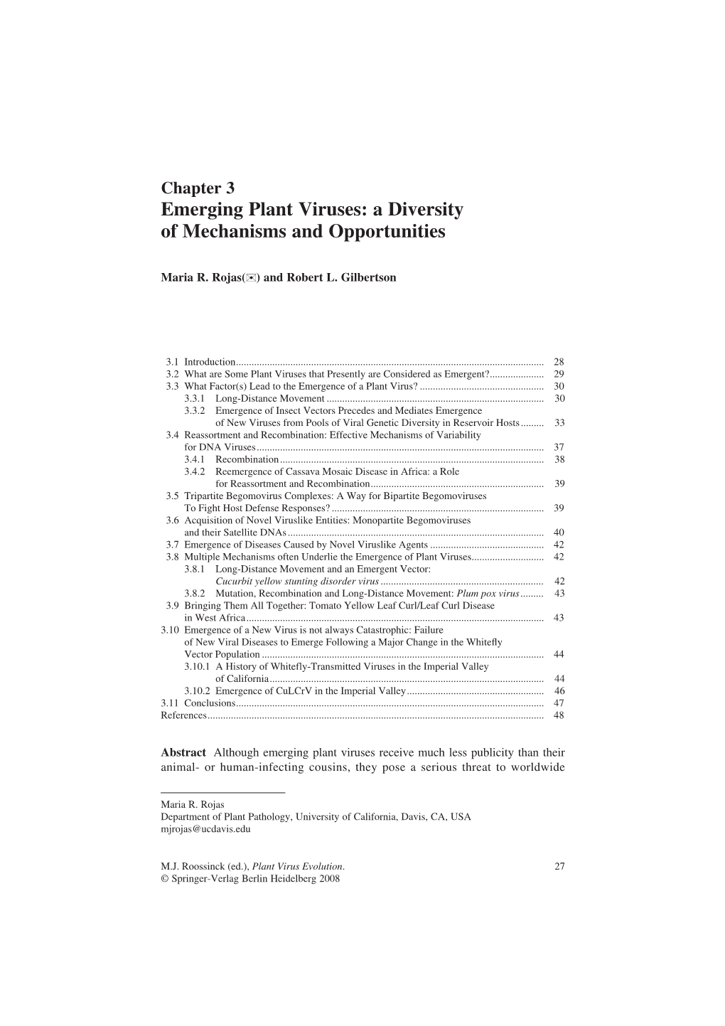 Emerging Plant Viruses: a Diversity of Mechanisms and Opportunities