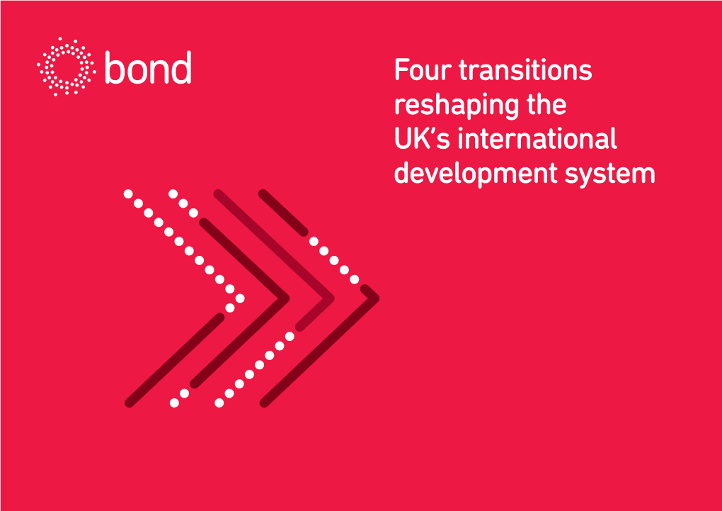 Four Transitions Reshaping the UK's International Development System