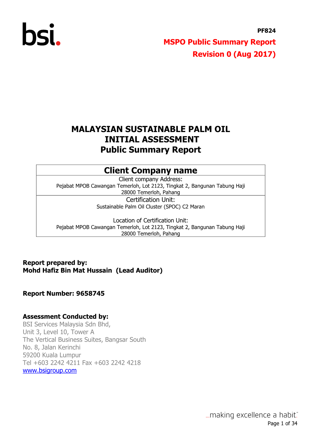 Sustainable Palm Oil Cluster Maran (C2)