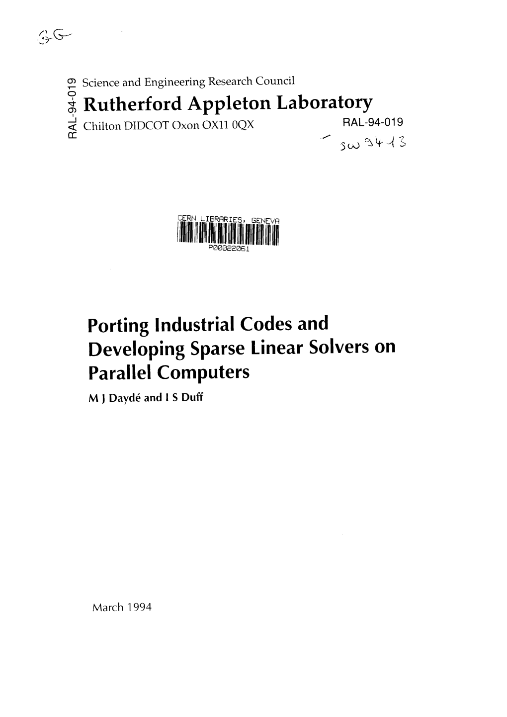 Porting Industrial Codes and Developing Sparse Linear Solvers on Parallel Computers