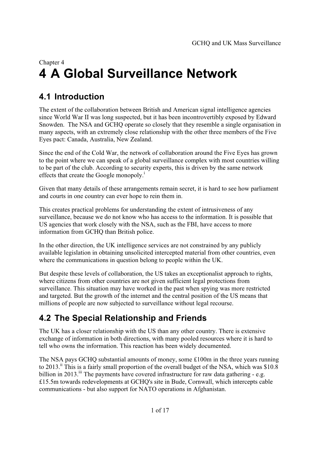 Global Surveillance Network