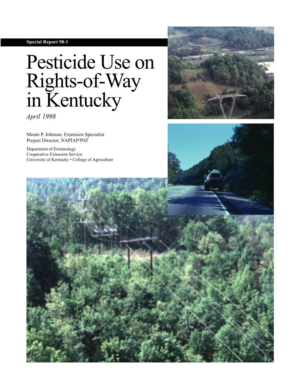 SR98-1: Pesticide Use on Rights-Of-Way in Kentucky