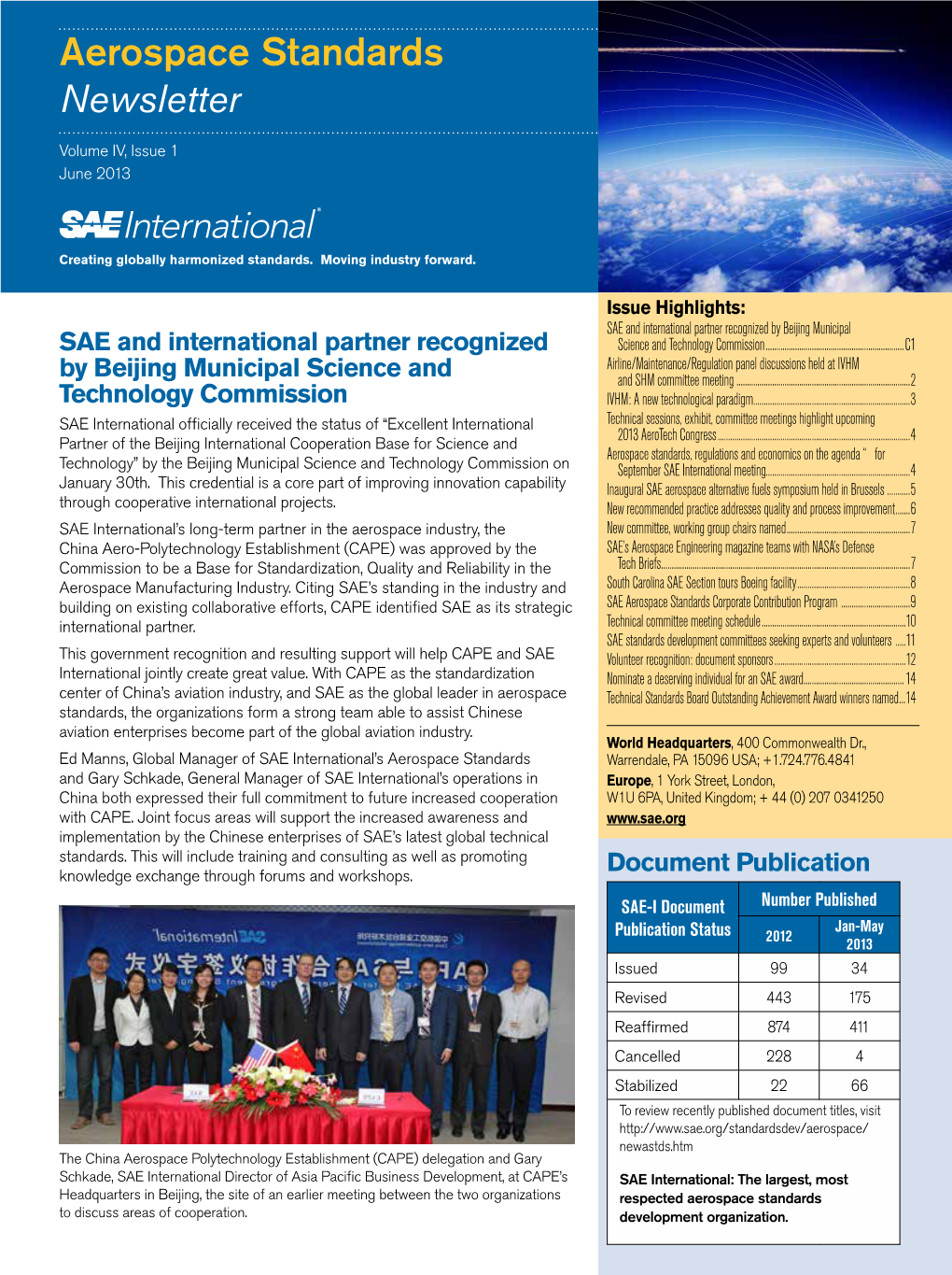 Aerospace Standards Newsletter