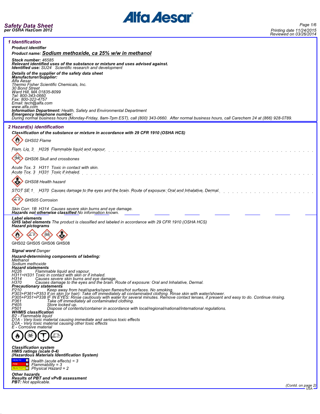 Safety Data Sheet