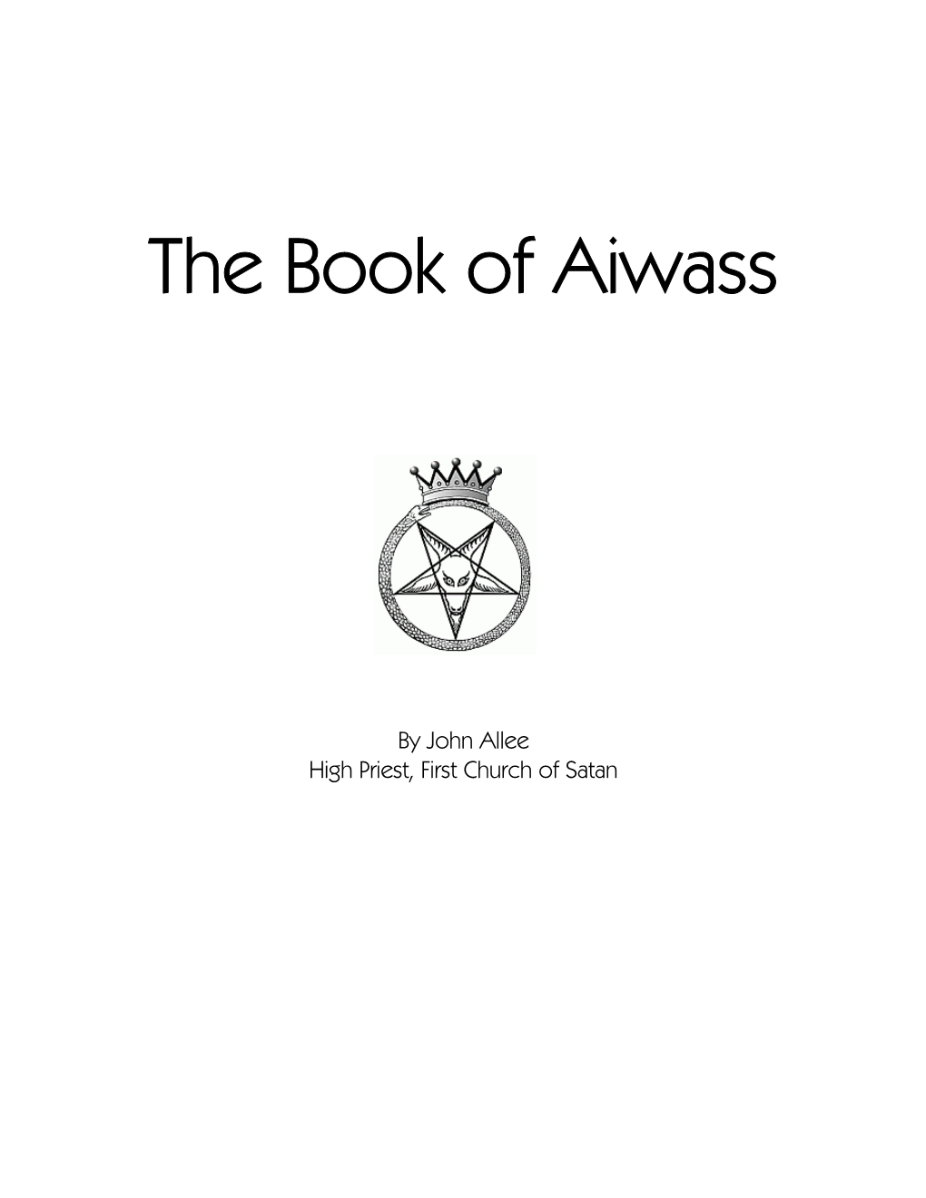 The Book of Aiwass