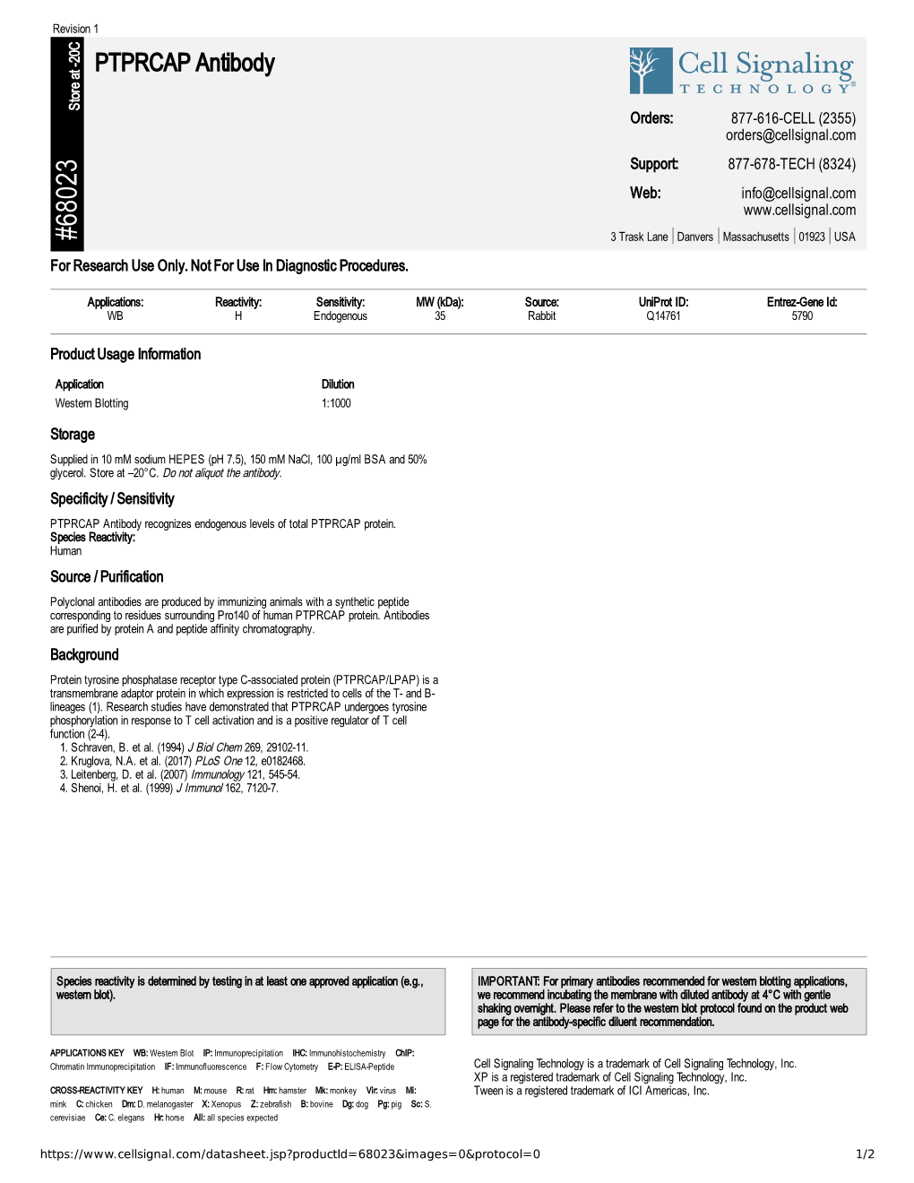 Datasheet CST 68023